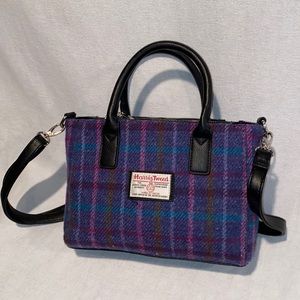 Harris Tweed 'Spey' Tote/HandBag in Purple Multi Check